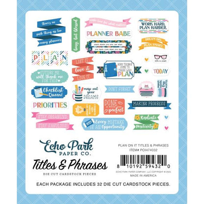 Plan on It Titles & Phrases