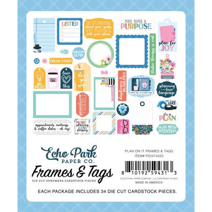 Plan On It Ephemera - Frames & Tags