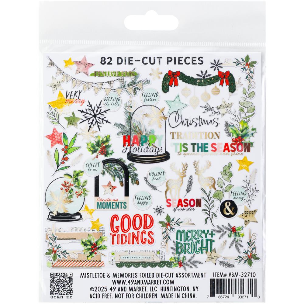 Mistletoe And Memories Foiled Die-Cut Assortment By Vicki Boutin