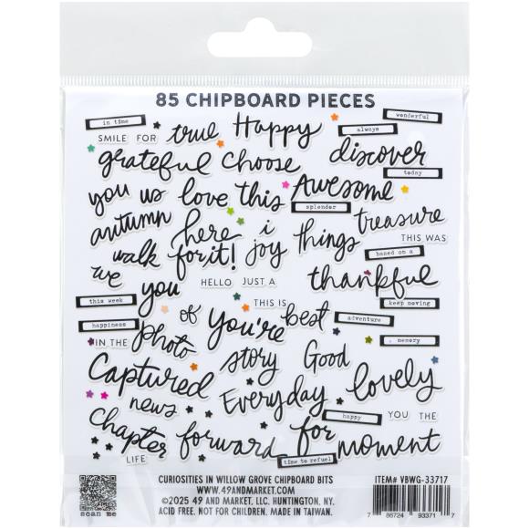Curiosities In Willow Grove Chipboard Bits By Vicki Boutin