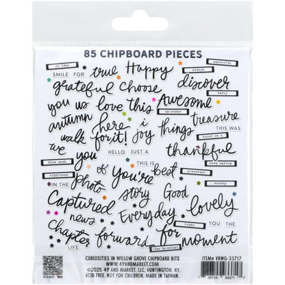 Curiosities In Willow Grove Chipboard Bits By Vicki Boutin