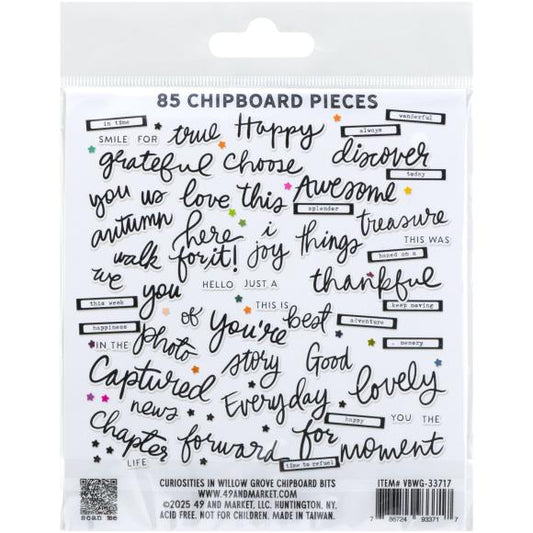 Curiosities In Willow Grove Chipboard Bits By Vicki Boutin