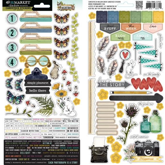 Curiosities In Willow Grove Die-Cuts Cardstock Stickers By Vicki Boutin