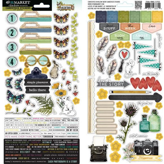 Curiosities In Willow Grove Die-Cuts Cardstock Stickers By Vicki Boutin