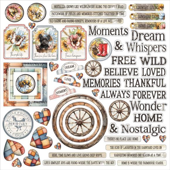 Whispering Way Chipboard Assortment By Joanne Bain