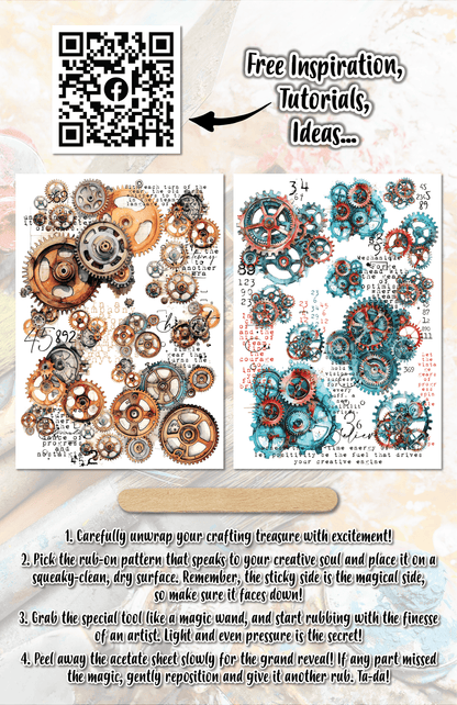 A5 Rub-Ons - #11 Cogs & Curios