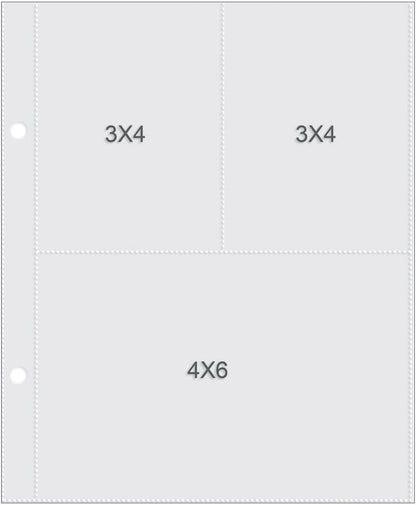 Simple Stories Sn@p! Pocket Pages For 6"X8" Binders -  (1) 4"X6" & (2) 3"X4" Pockets