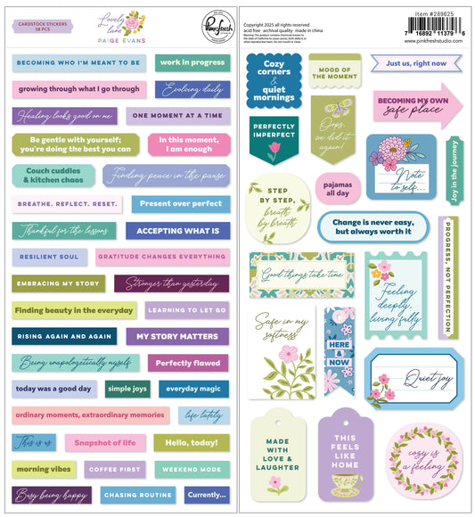 Pinkfresh Studio Lovely Lane: Cardstock Stickers Paige Evans