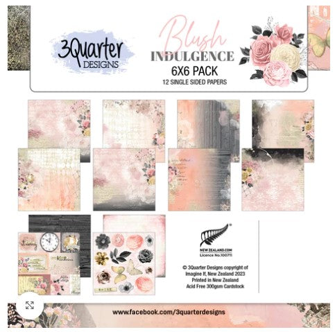 3Quarter Designs - Blush Indulgence Collection - 6"x6" Pack