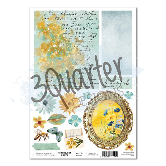 3Quarter Designs - Honey Fields Mini Project Sheet