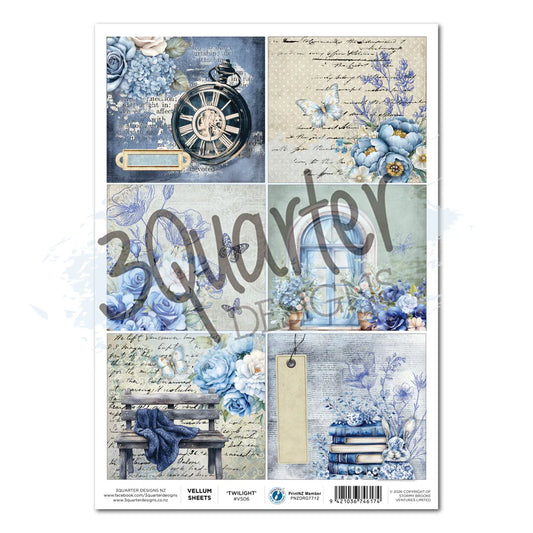 3Quarter Designs - Twilight Ink Vellum Sheet