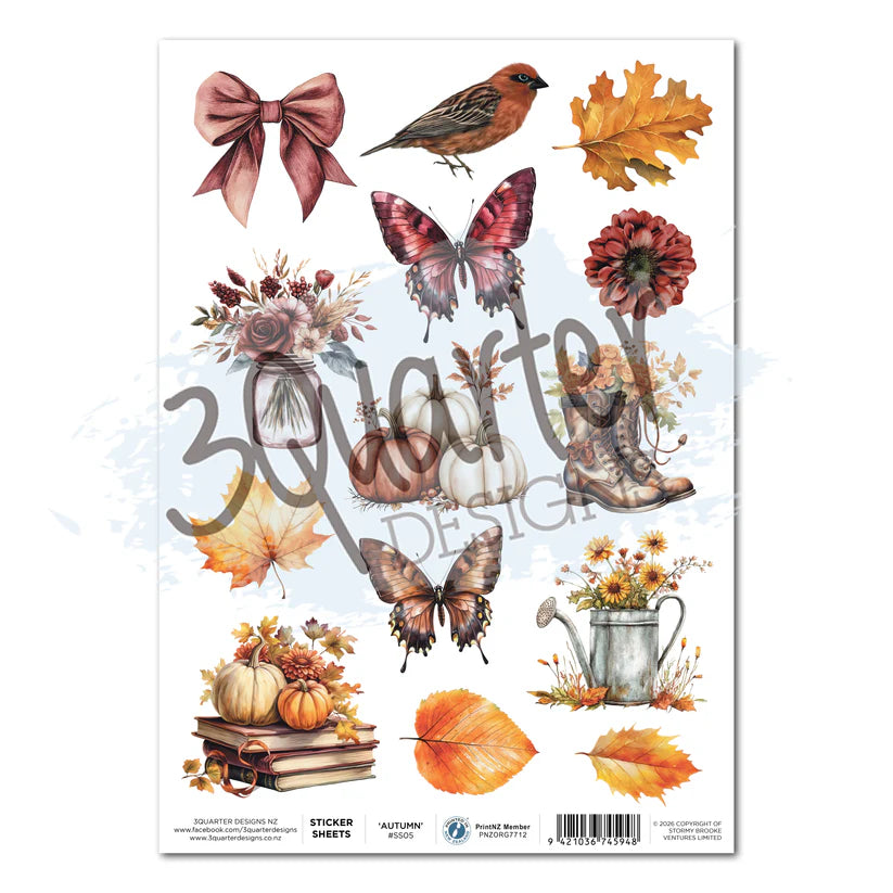 3Quarter esigns - Autumn Whispers - Sticker Sheet