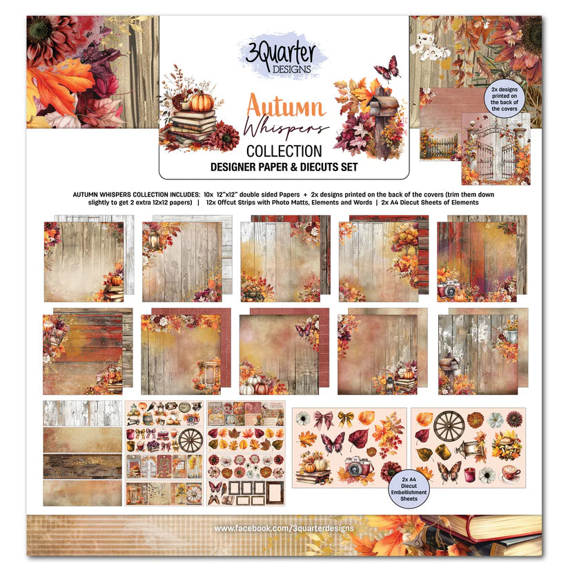 3Quarters Designs - Autumn Whispers - 12"x12" Pack