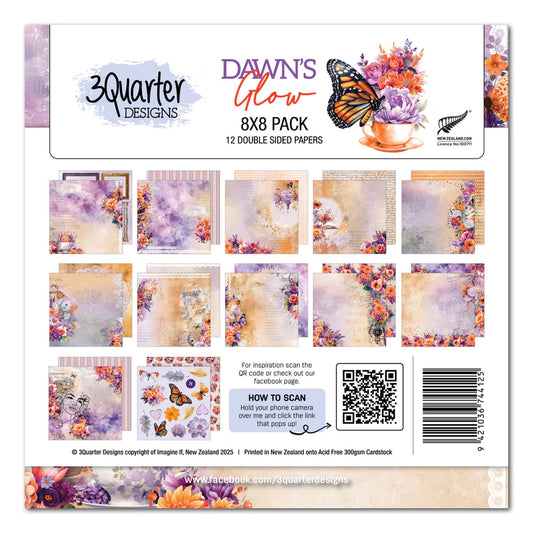 3Quarters Designs - Dawn's Glow - 8"x8" Pack