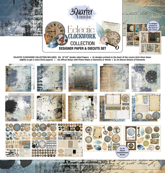 3Quarters Designs - Eclectic Clockwork - 12"x12" Pack
