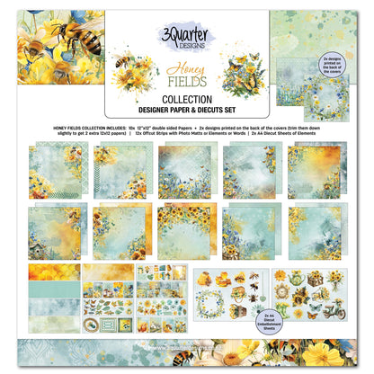 3Quarters Designs - Honey Fields - 12"x12" Pack