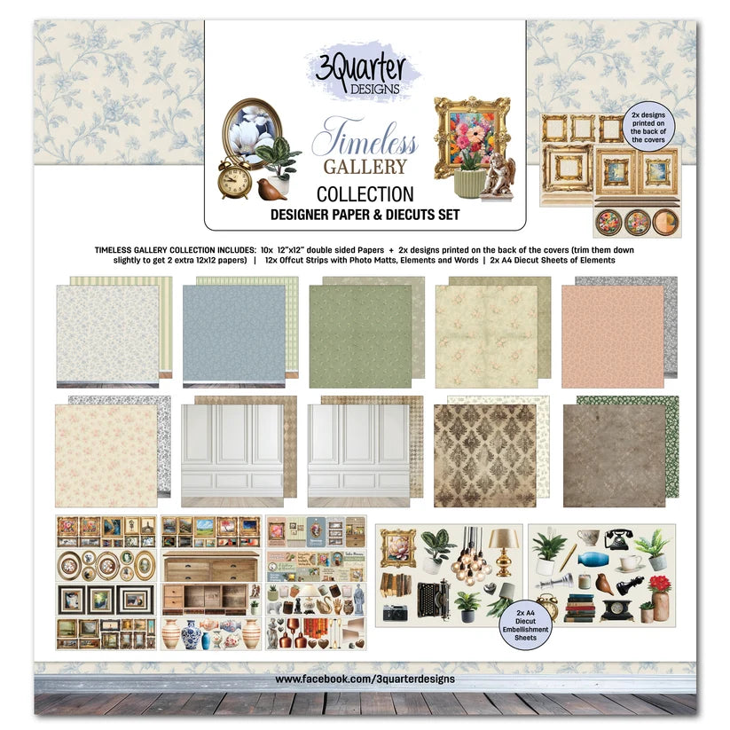 3Quarters Designs - Timeless Gallery Collection - 12"x12" Pack