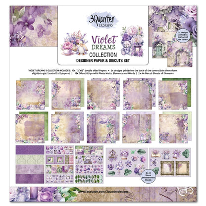 3Quarters Designs - Violet Dreams Collection - 12"x12" Pack