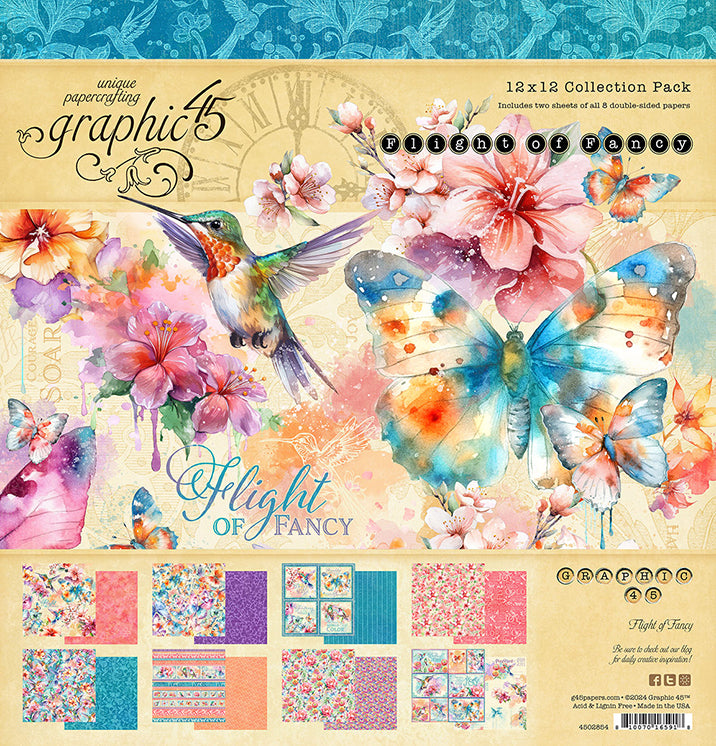Graphic 45 Collection Pack 12"X12" - Flight of Fancy