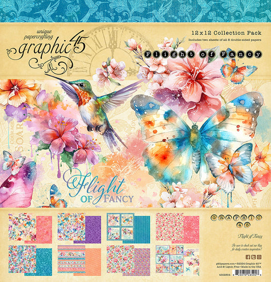 Graphic 45 Collection Pack 12"X12" - Flight of Fancy