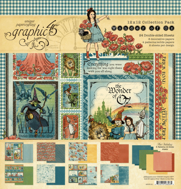 Graphic 45 Collection Pack 12"X12" - Wonder Of Oz