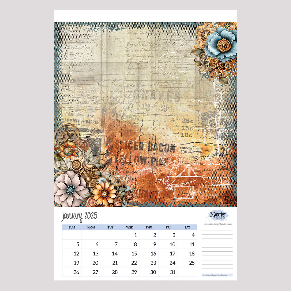 3Quarter Designs - 2025 Calendar