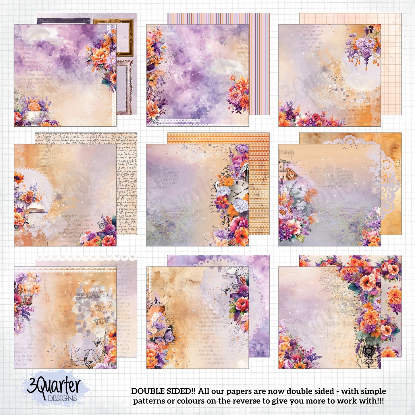 3Quarters Designs - Dawn's Glow - 12"x12" Pack
