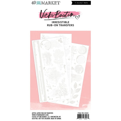 49 And Market Rub-On Transfer Set - Layers, Irresistible by Vicki Boutin
