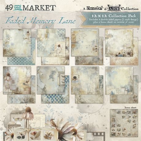 49 and Market - Faded Memory Lane 12x12 Collection Pack by Nuneka and Art House Whimsy
