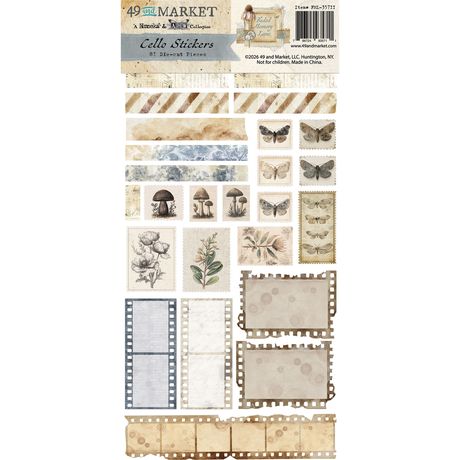 49 and Market - Faded Memory Lane Cello Stickers 