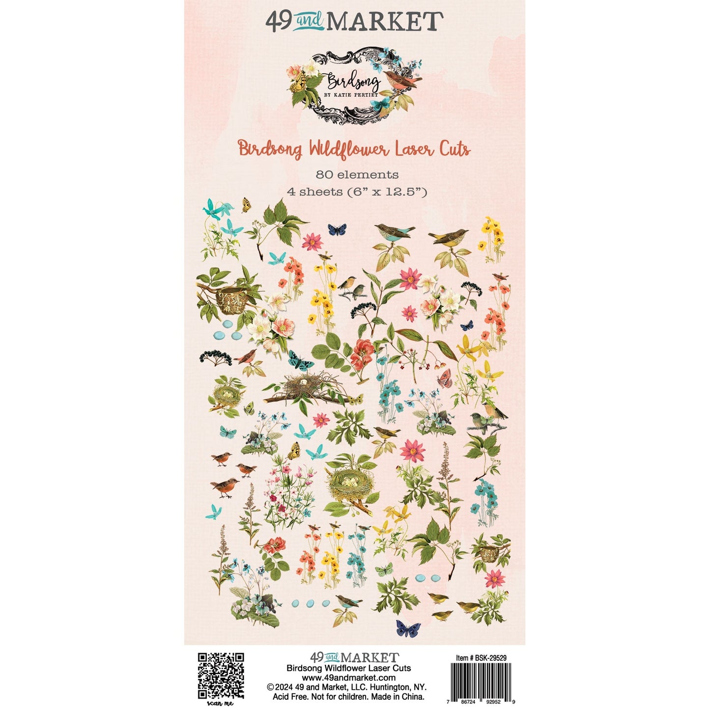 49 and Market Birdsong Wildflower Laser Cut Outs