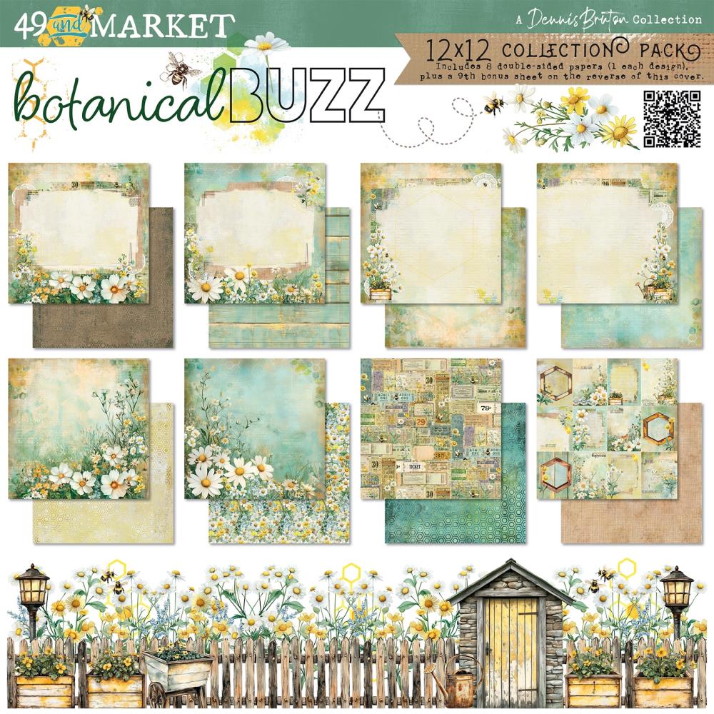 49 and Market Botanical Buzz 12x12 Collection Pack by Dennis Bruton