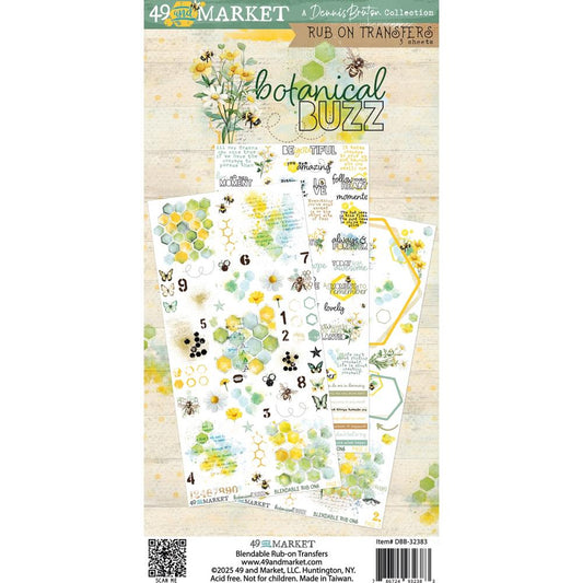49 and Market Botanical Buzz Rub-On Transfer Set - Dennis Bruton