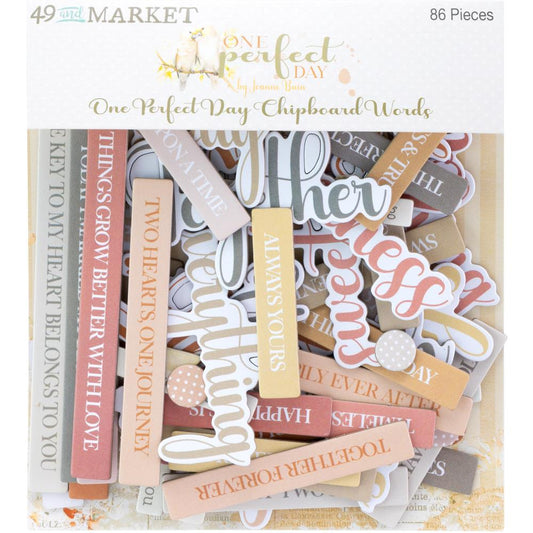 49 and Market One Perfect Day Chipboard Words OFD-30952
