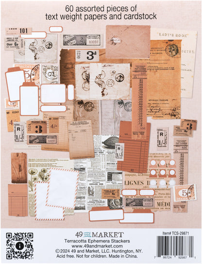49 and Market Terracotta Ephemera Stackers back