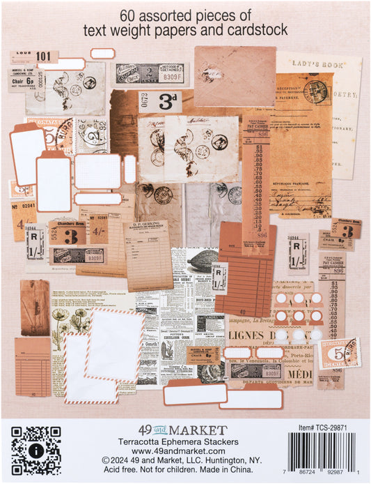 49 and Market Terracotta Ephemera Stackers back