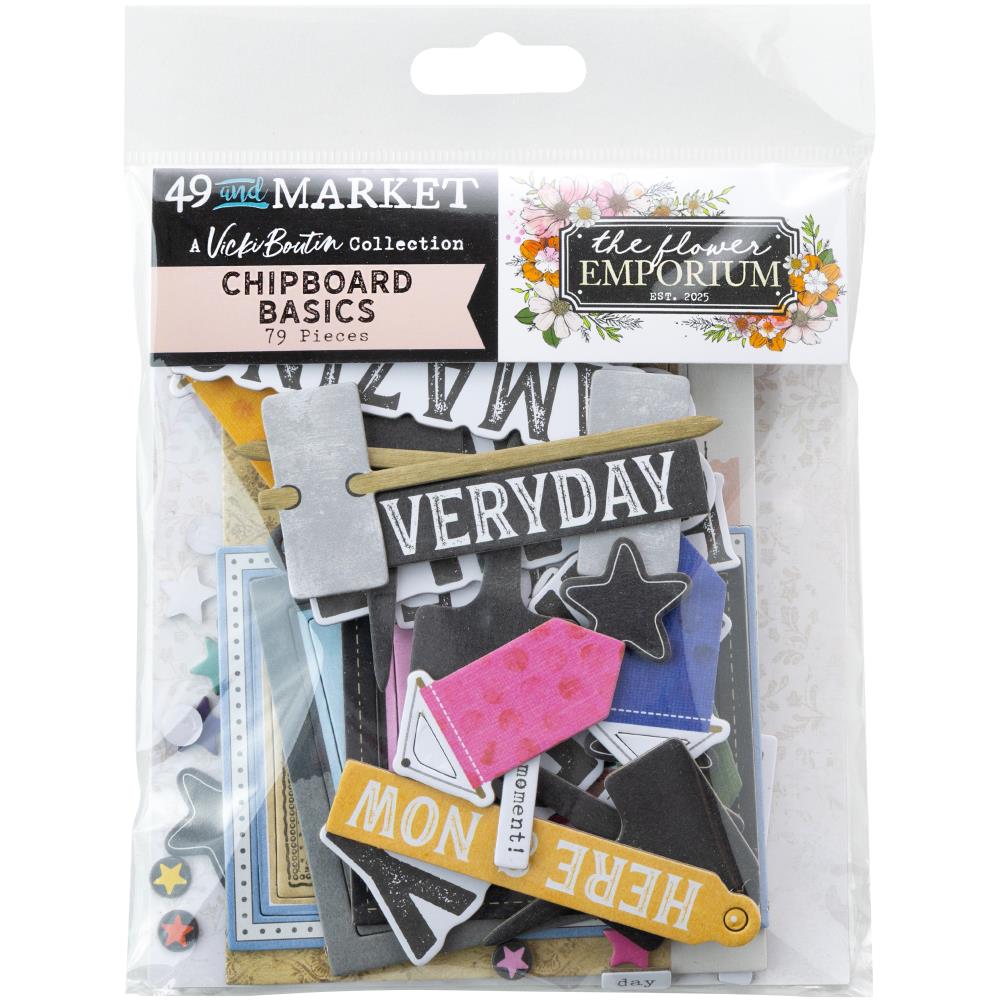 49 and Market The Flower Emporium Chipboard Basics By Vicki Boutin
