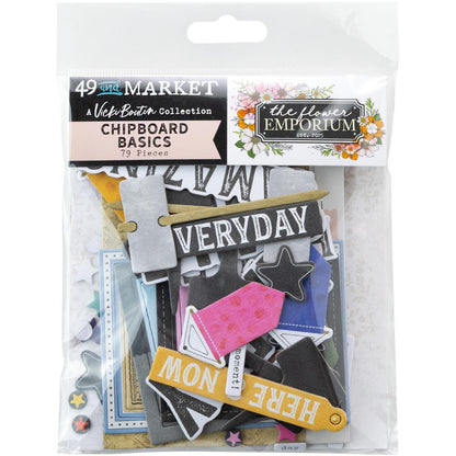 49 and Market The Flower Emporium Chipboard Basics By Vicki Boutin
