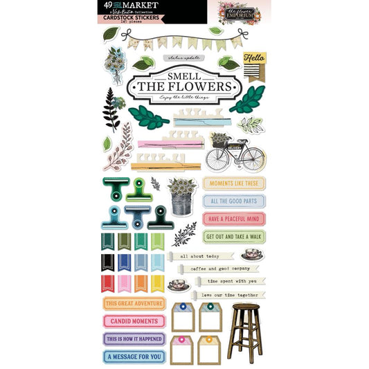 49 and Market The Flower Emporium Die-Cuts Cardstock Stickers Front By Vicki Boutin