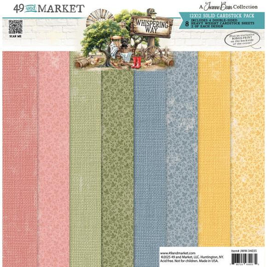 49andMarket - Whispering Way 12x12 Solid Cardstock Pack by Joanne Bain