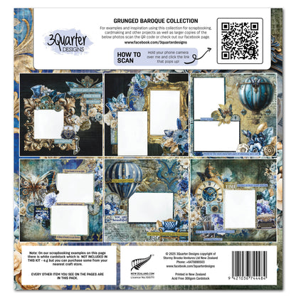 3Quarters Designs - Grunged Baroque - 12"x12" Pack