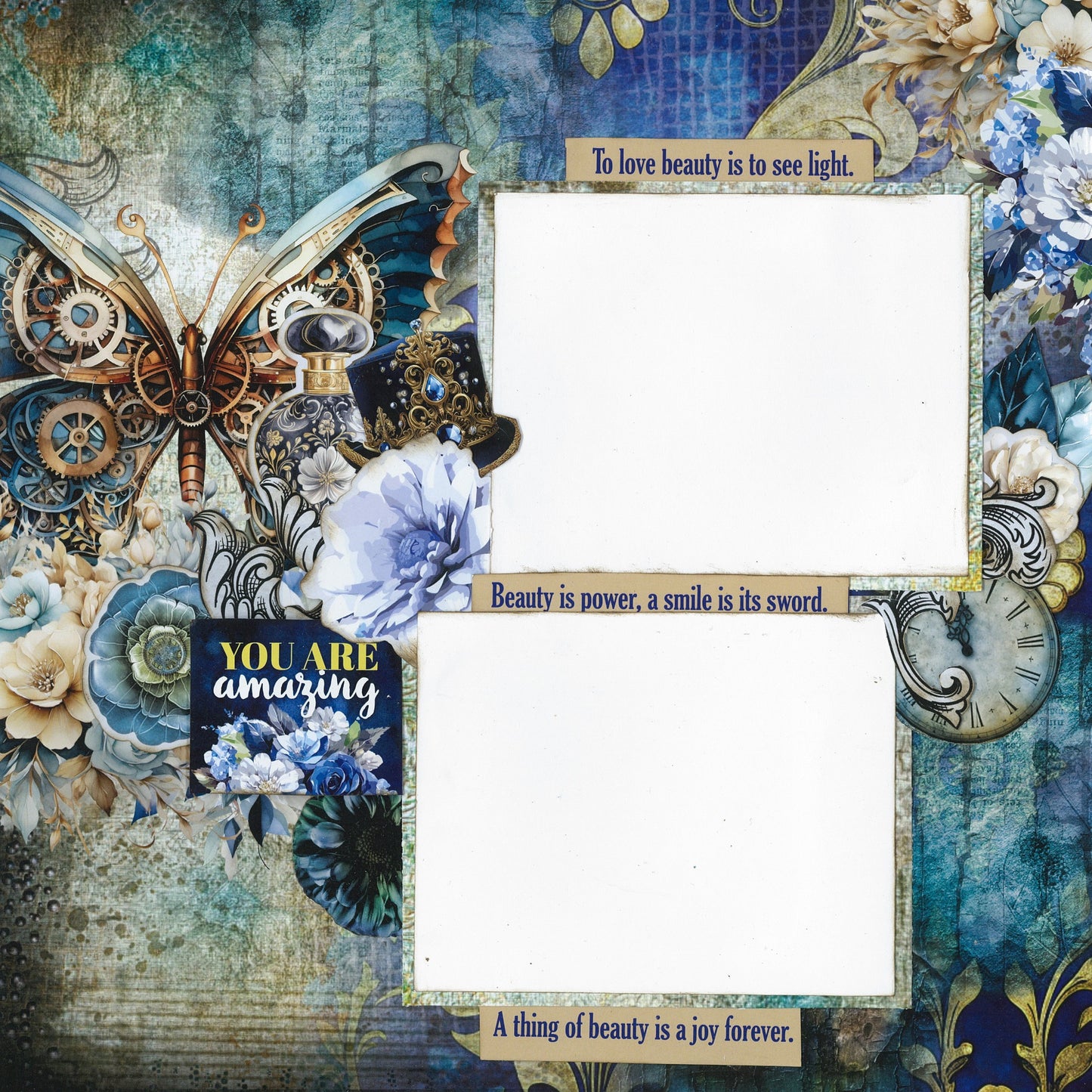 3Quarters Designs - Grunged Baroque - 12"x12" Pack
