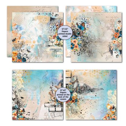 3Quarters Designs - Cerulean Score - 12"x12" Pack