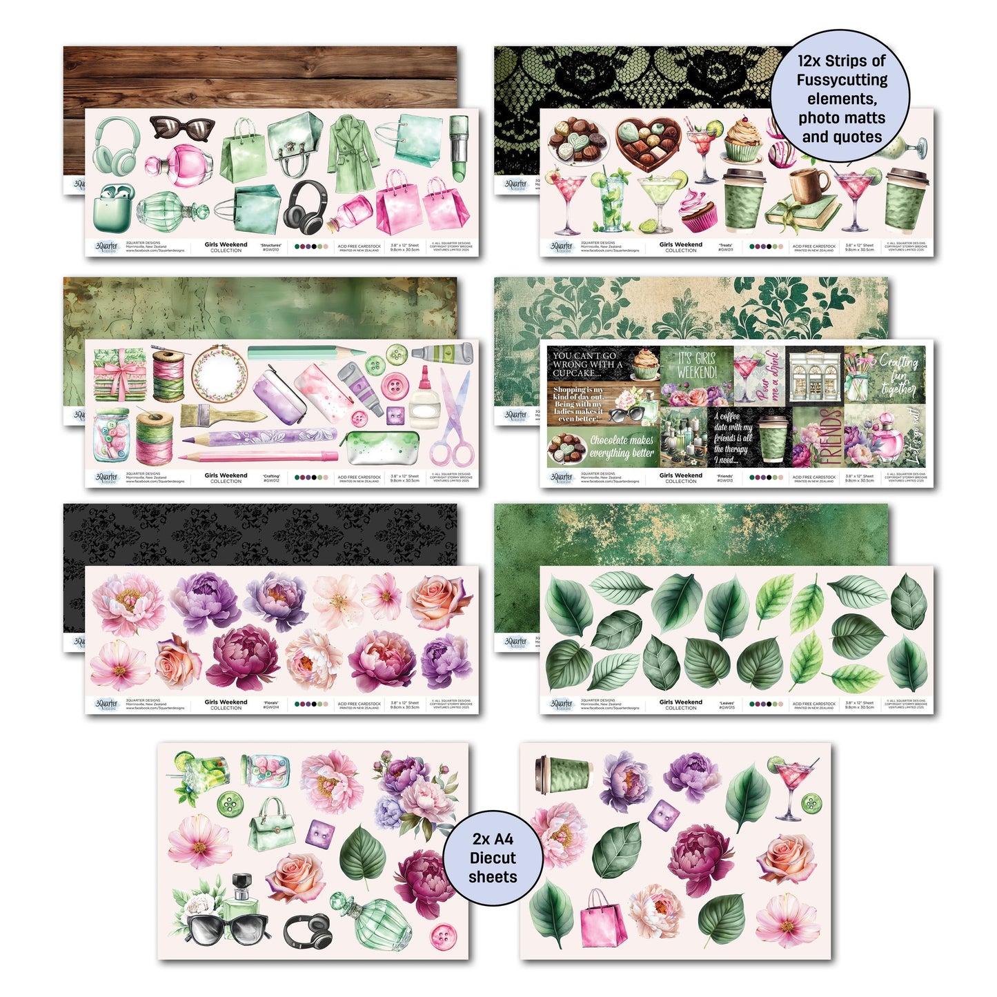 3Quarters Designs - Girls Weekend - 12"x12" Pack