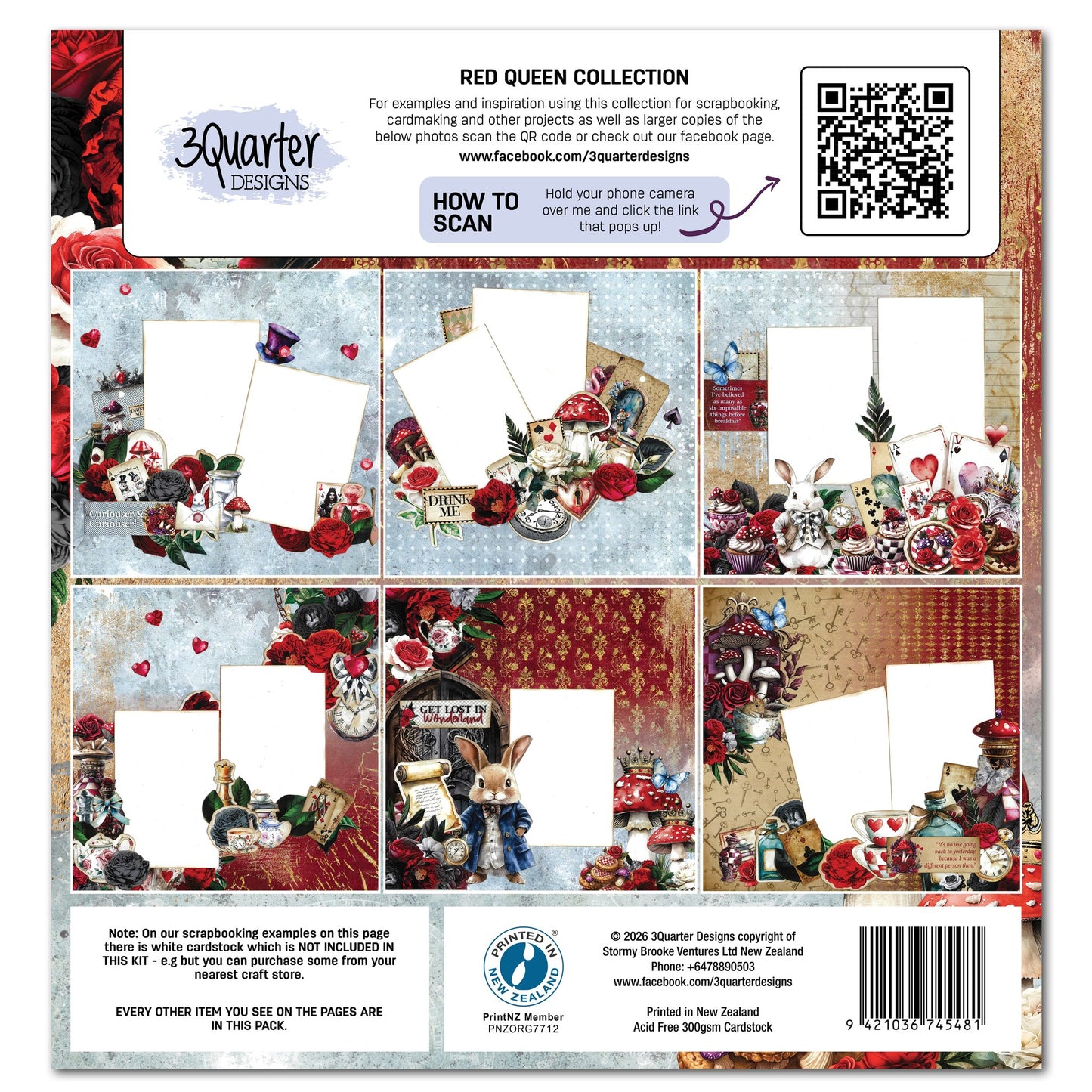 3Quarters Designs - Red Queen - 12"x12" Pack