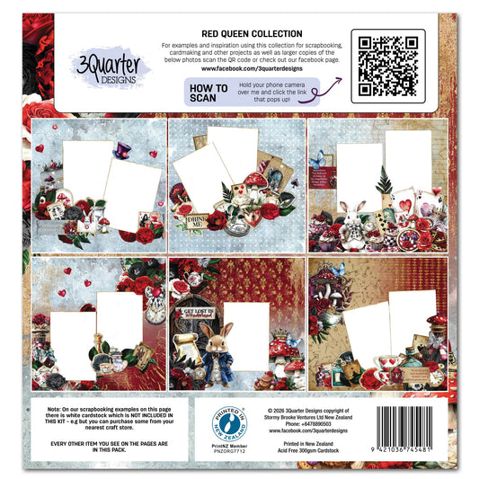 3Quarters Designs - Red Queen - 12"x12" Pack