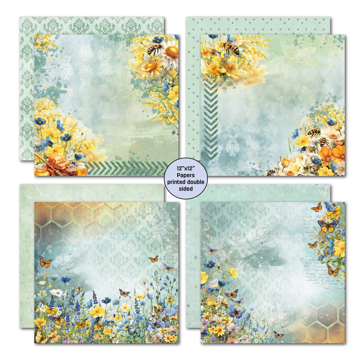 3Quarters Designs - Honey Fields - 12"x12" Pack