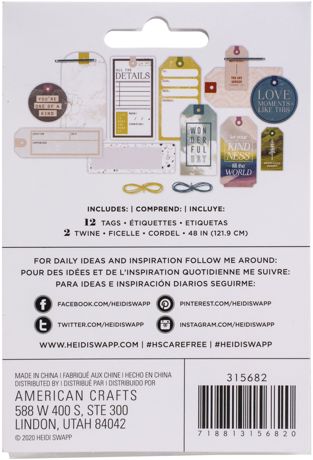 Heidi Swapp Care Free Tag Set