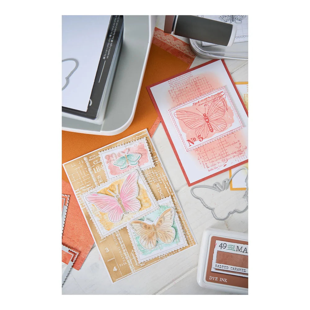 Sizzix 49 and Market – Clear Stamps & Framelits Dies Set – Postage Wings