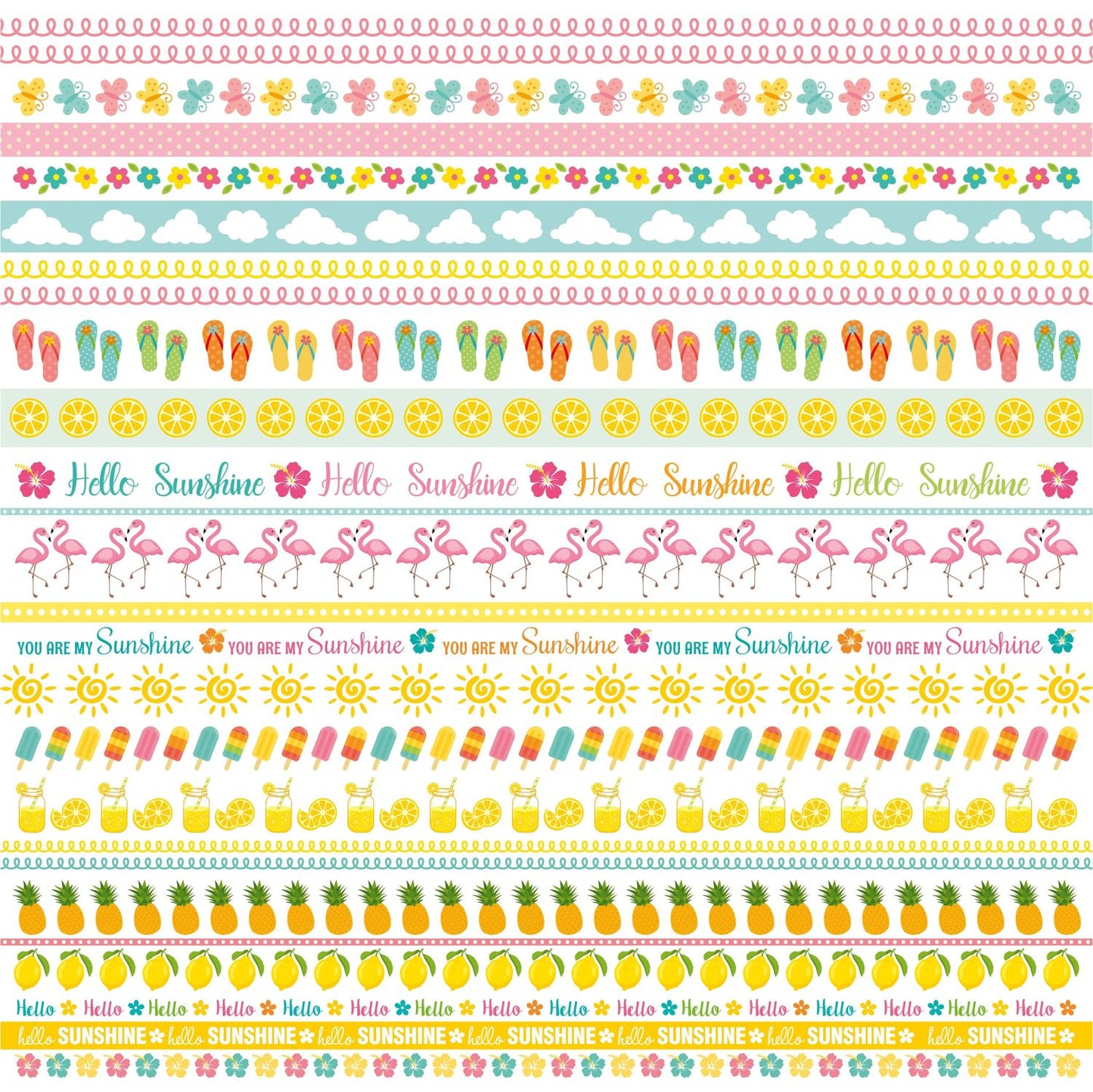 Sunshine & Lemonade Cardstock Pack 12"X12" 24/Pkg